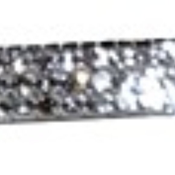 Bright Silver Rhinestone Stretch Bangle Bracelet XL - Picture 4 of 5